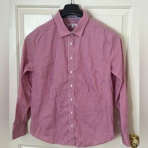 Peter Millar Men’s Large Pink Micro Checkered Button Down Shirt